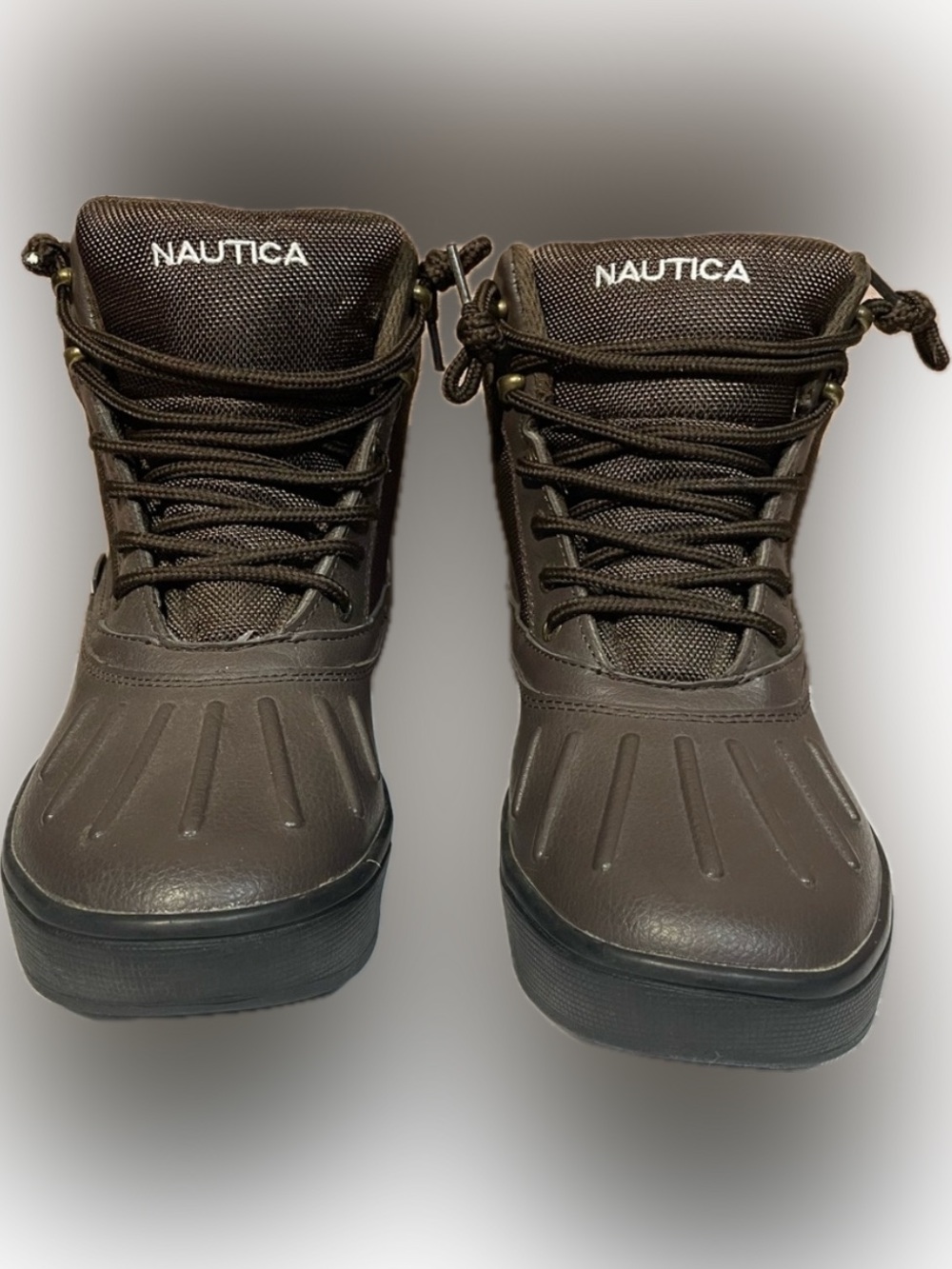 Nautica Men's 9 New Bedford Duck Boots Brown EUC